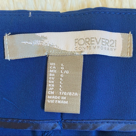 FOREVER 21 Tie Waist Blue Shorts - Size: L - Picture 3 of 7